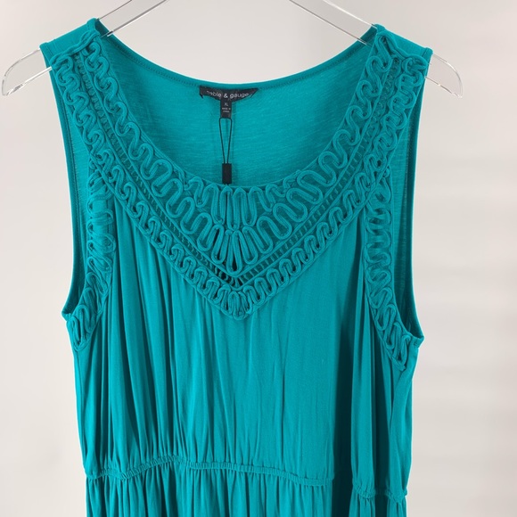 CABLE & GAUGE Midi Stretch SPRING DRESS - Picture 4 of 8